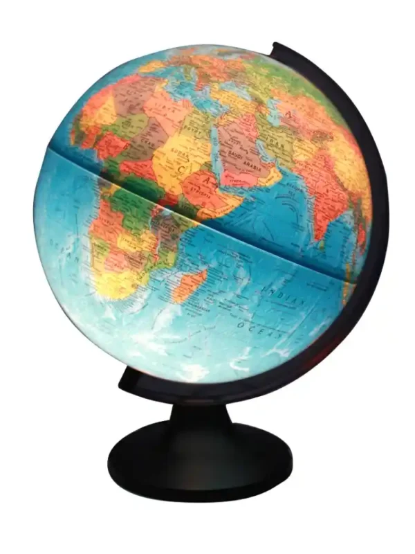 Political-cum-Physical Globe Copenhagen Blue 30 cm dia, Illuminating Globe - Image 2