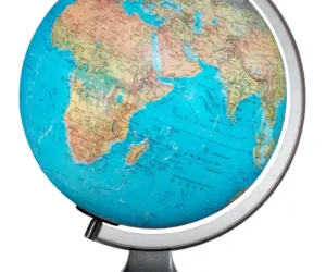 Political-cum-Physical Globe Copenhagen Blue 30 cm dia, Illuminating Globe