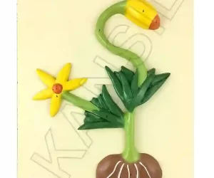 Funaria Plant Model on MDF Board 60 x 45 cm