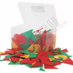 Pattern making with plastic triangles of 3 different sizes