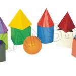 3D Solids Set 10cm Colored