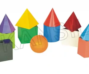 3D Solids Set 10cm Colored