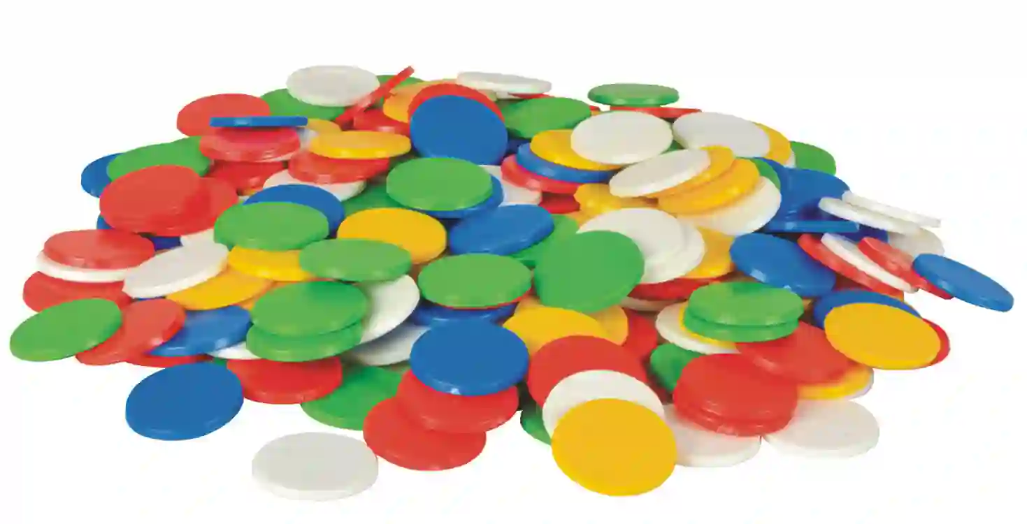 Counters Dia 30mm set of 250 in 5 color
