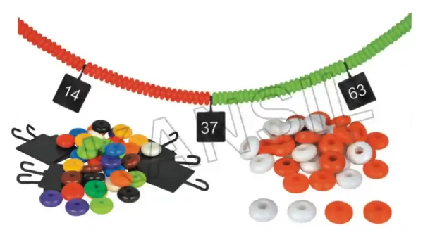 Beads with String with Hangers Beads dia 4cm Set of 100 Beads in 2 Colours
